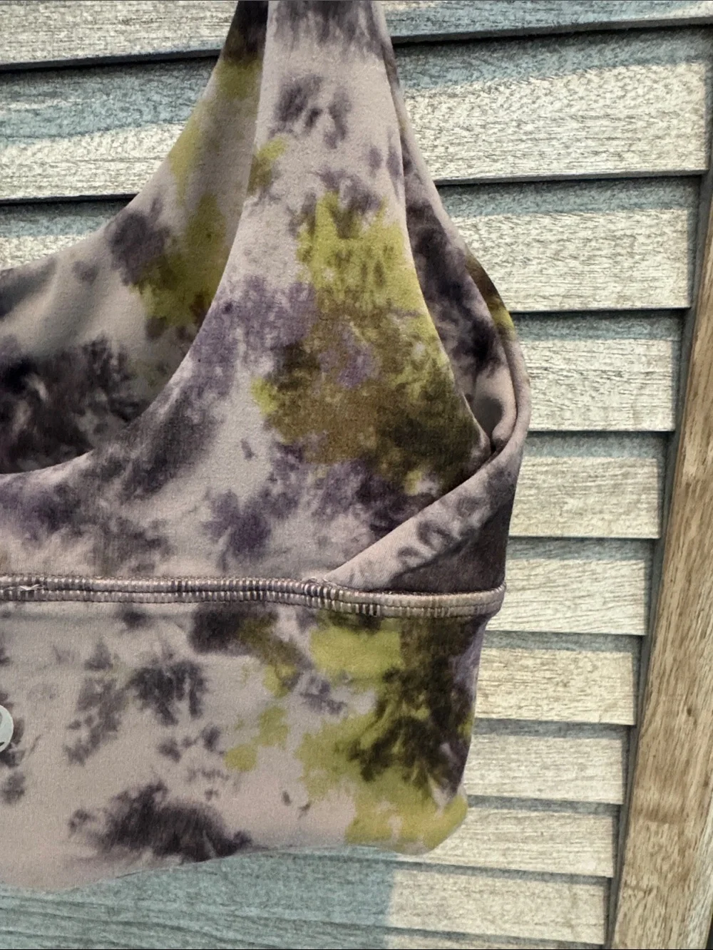 Lululemon Aligh reversibleBra Tie-Dye Crop - Olive & Gray multicolor Size 4